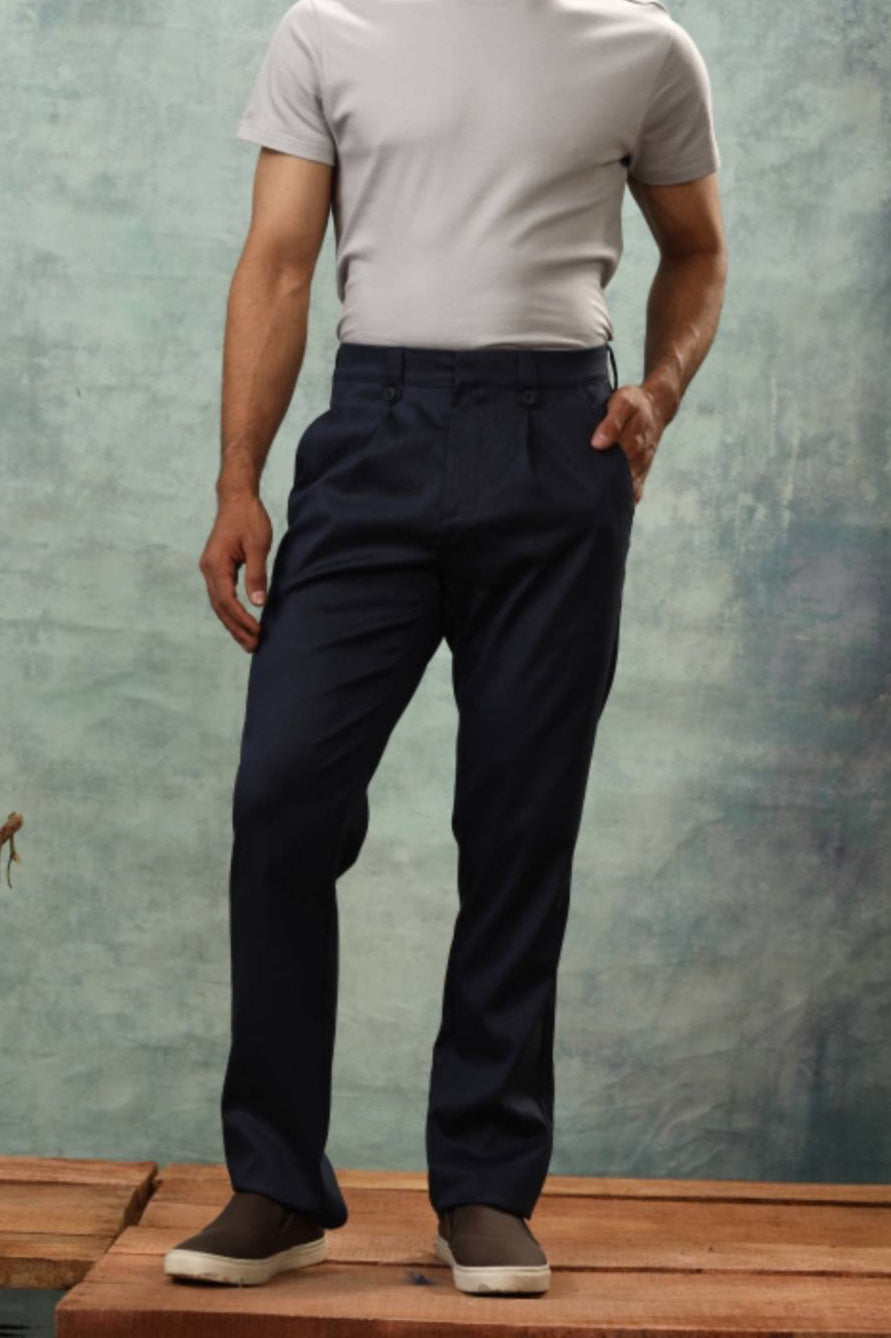 Navy Arrow Tab Chinos