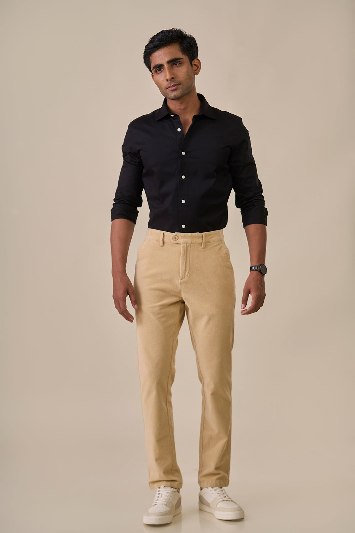 Beige Everyday essential Corduroy Chino