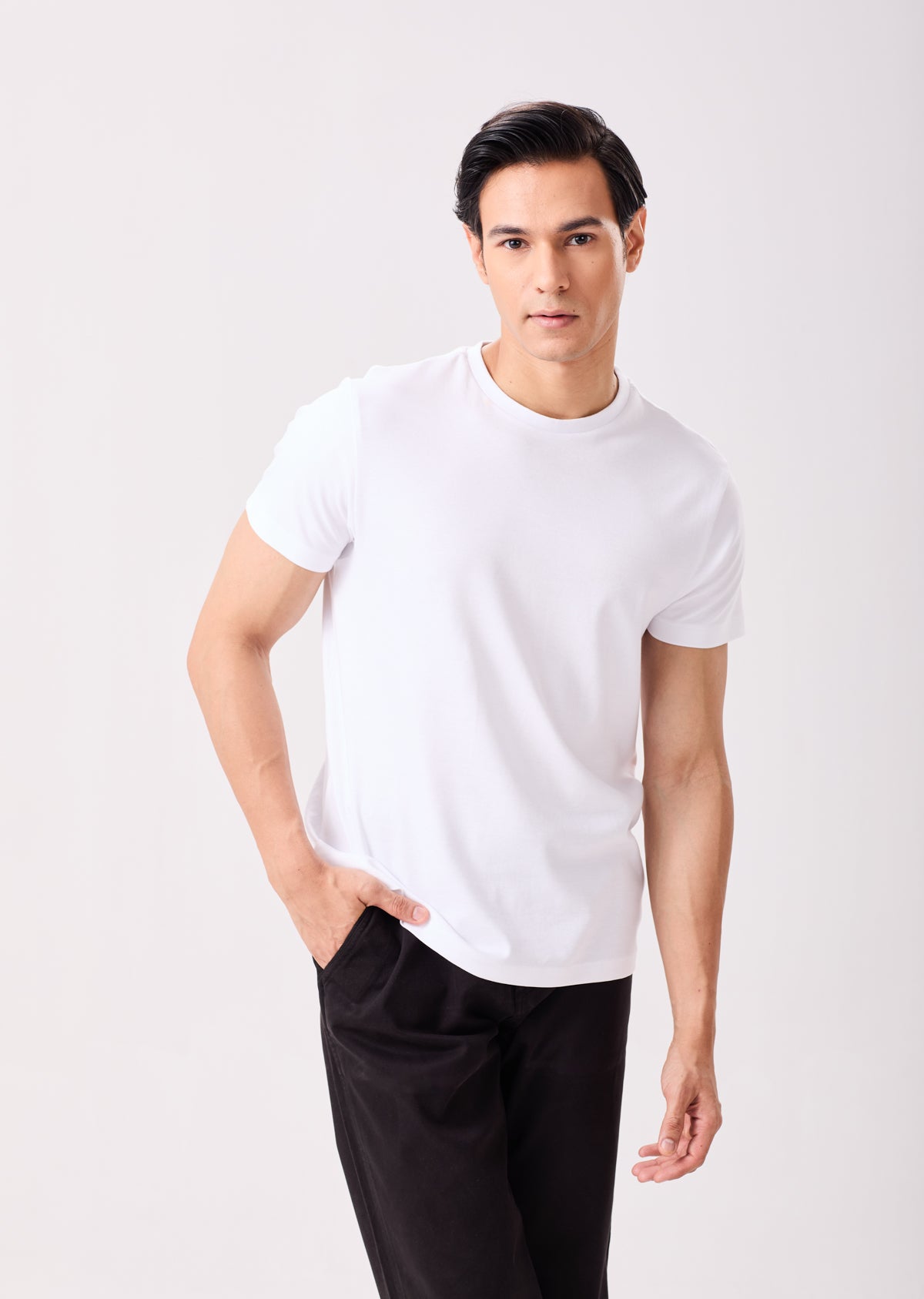 Off-White Pima Cotton Crew Neck T-Shirt