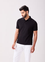 Black Pima Cotton Polo Shirt