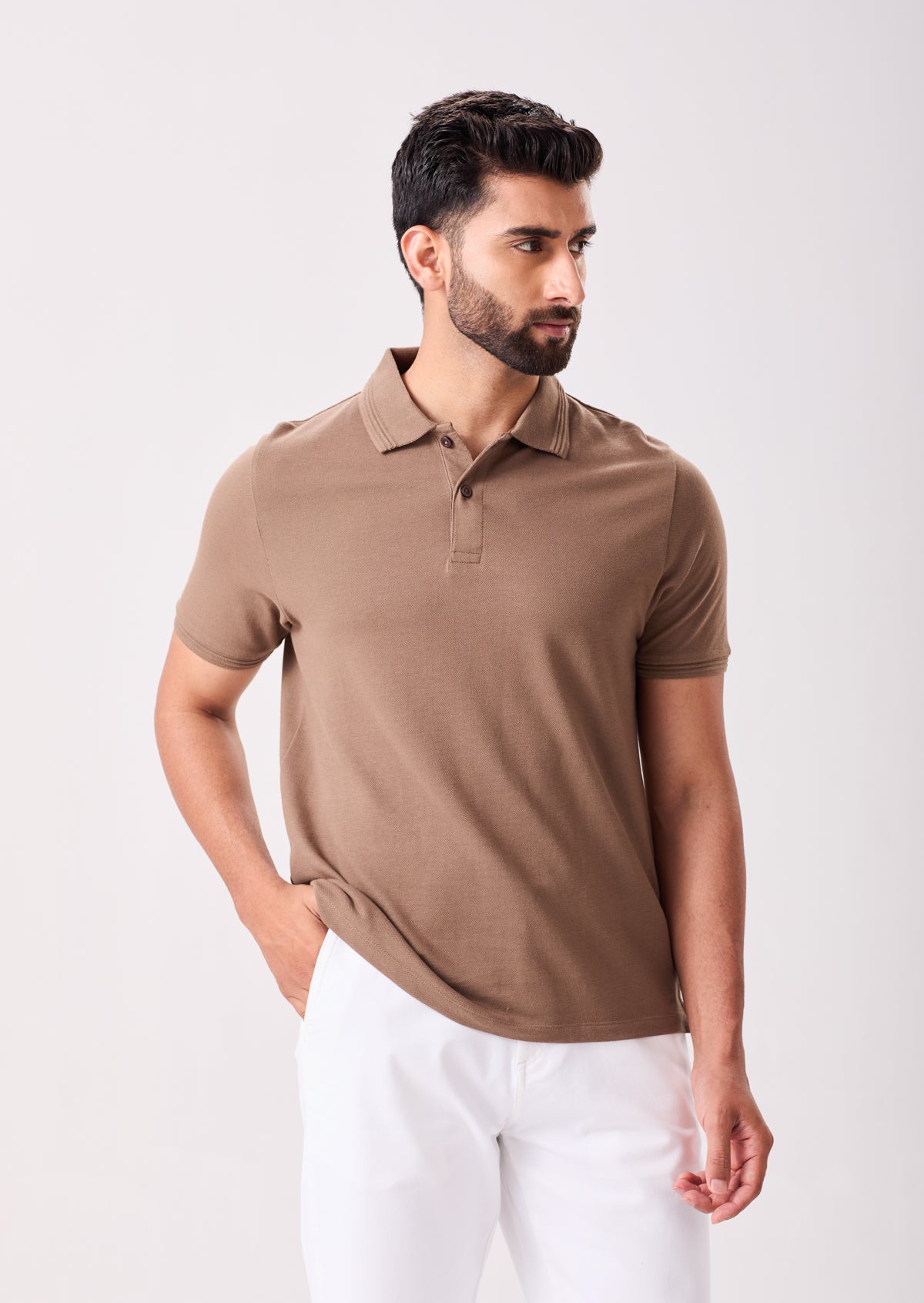Shitake Pima Cotton Polo Shirt