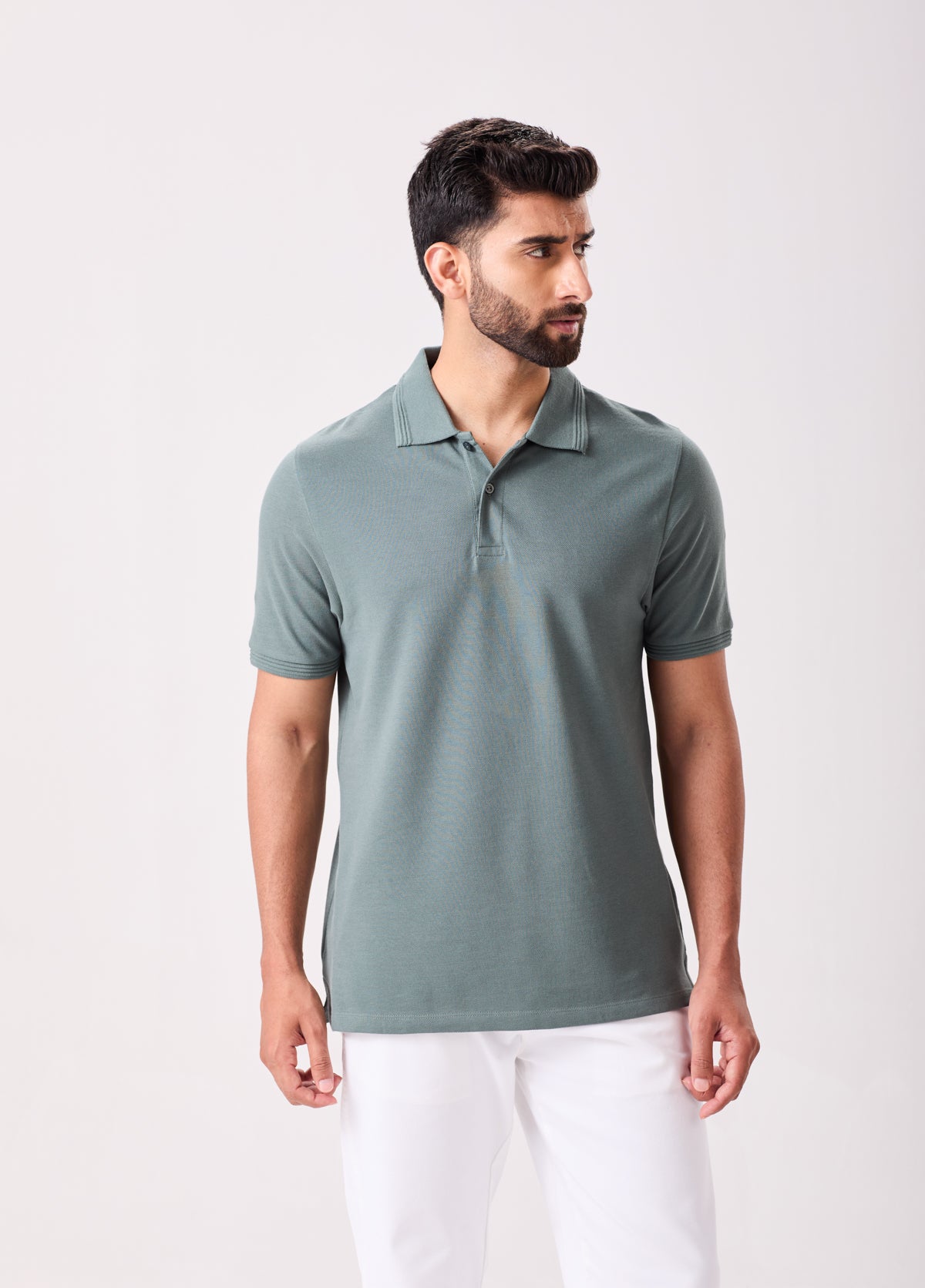 Balsam Green Pima Cotton Polo Shirt