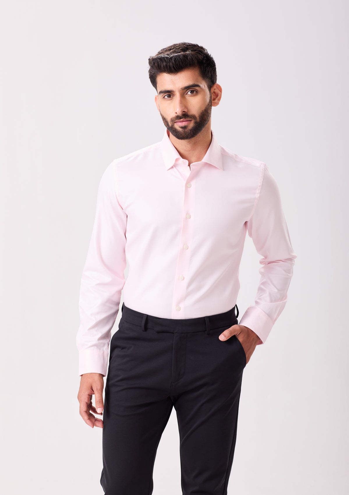 Pink Cotton Dobby Classic Shirt
