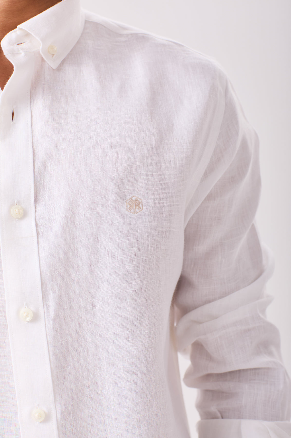 White Solid Linen Shirt – MH&Y