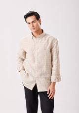 Windowpane Checks Linen Shirt