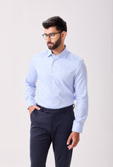 Blue Cotton Dobby Classic Shirt