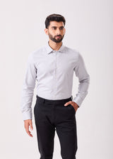 Grey Cotton Dobby Classic Shirt