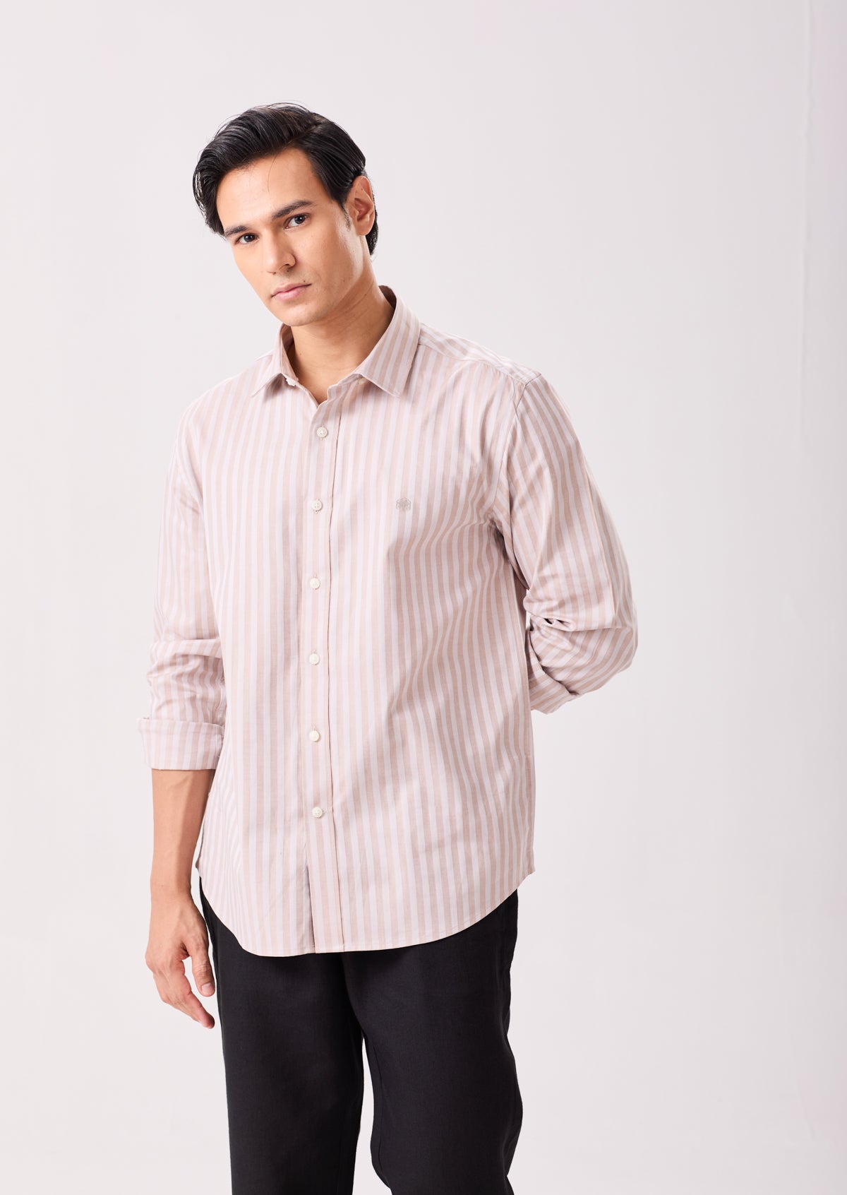 Khaki Bengal Stripes Shirt