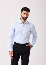 Powder Blue Cotton Twill Essential Shirt