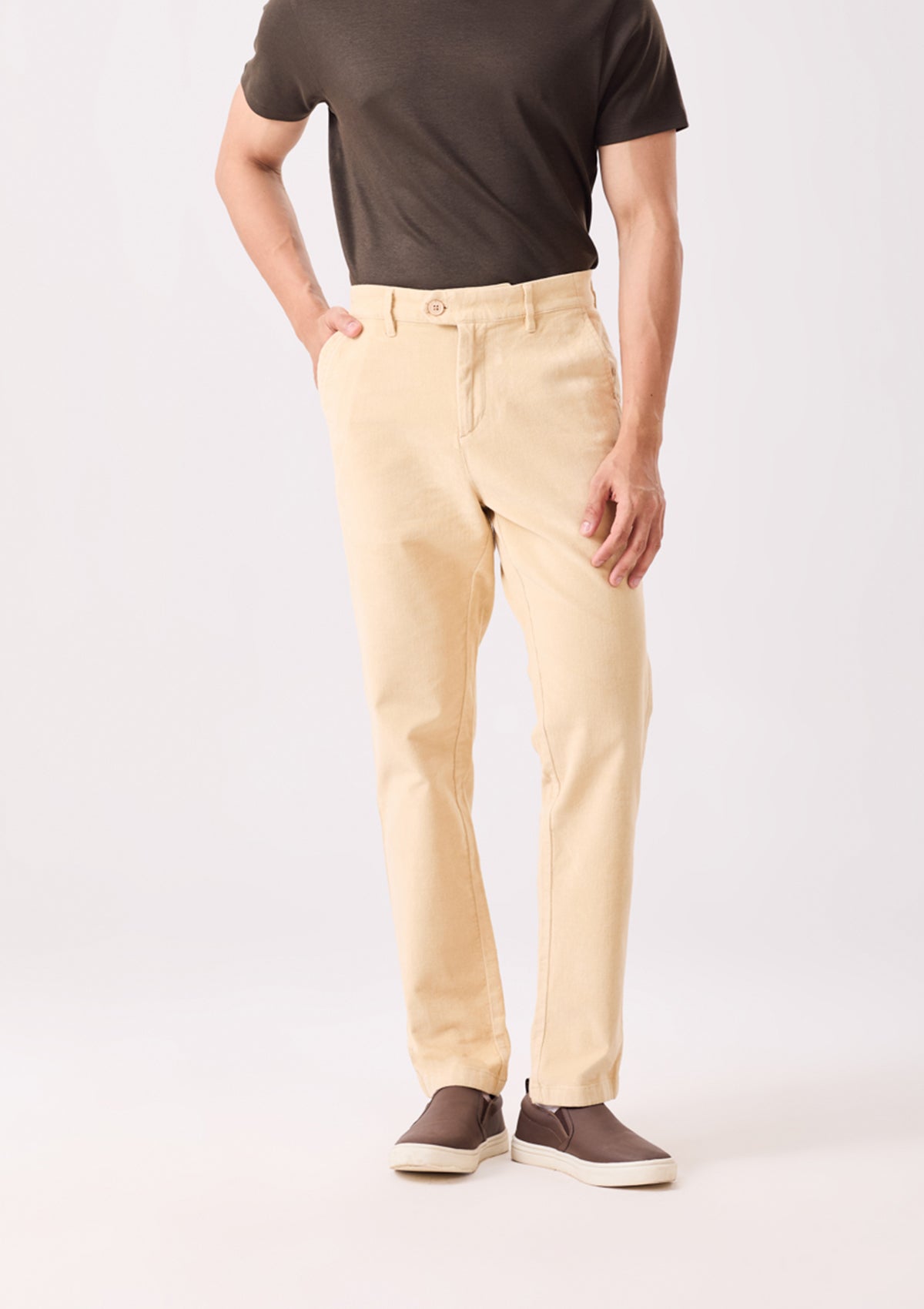 Beige Everyday essential Corduroy Chino