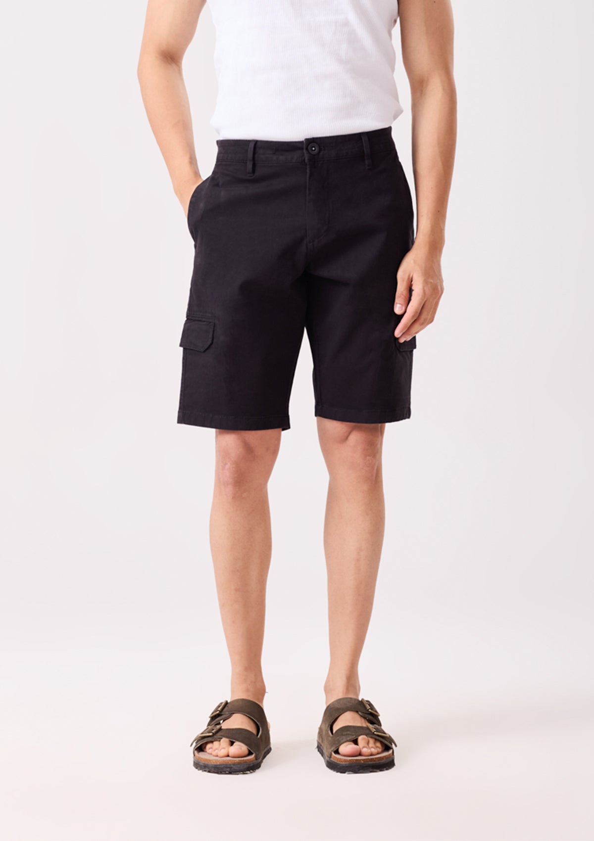 Black Hybrid Cargo Shorts