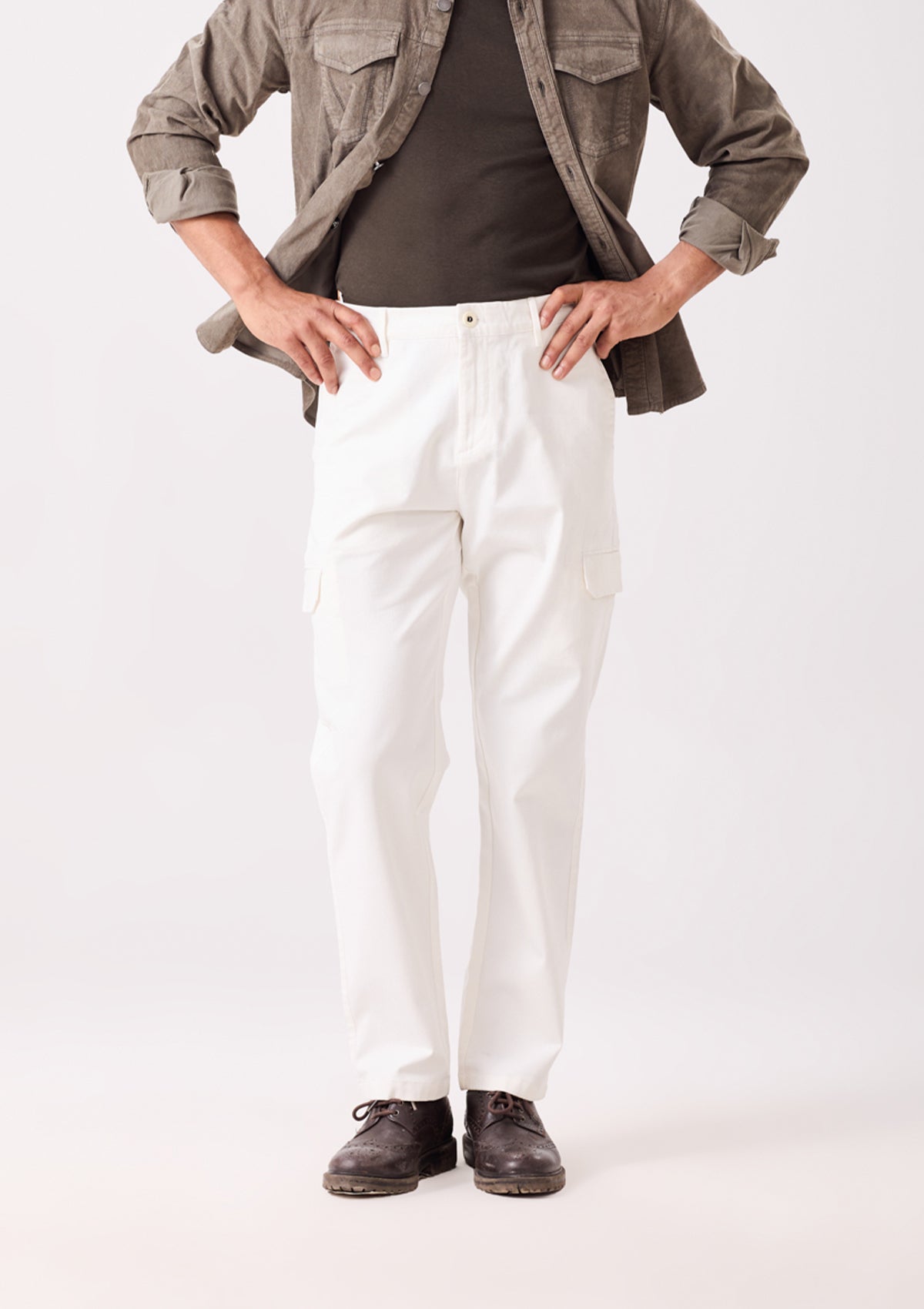 White Hybrid Cargo Pant