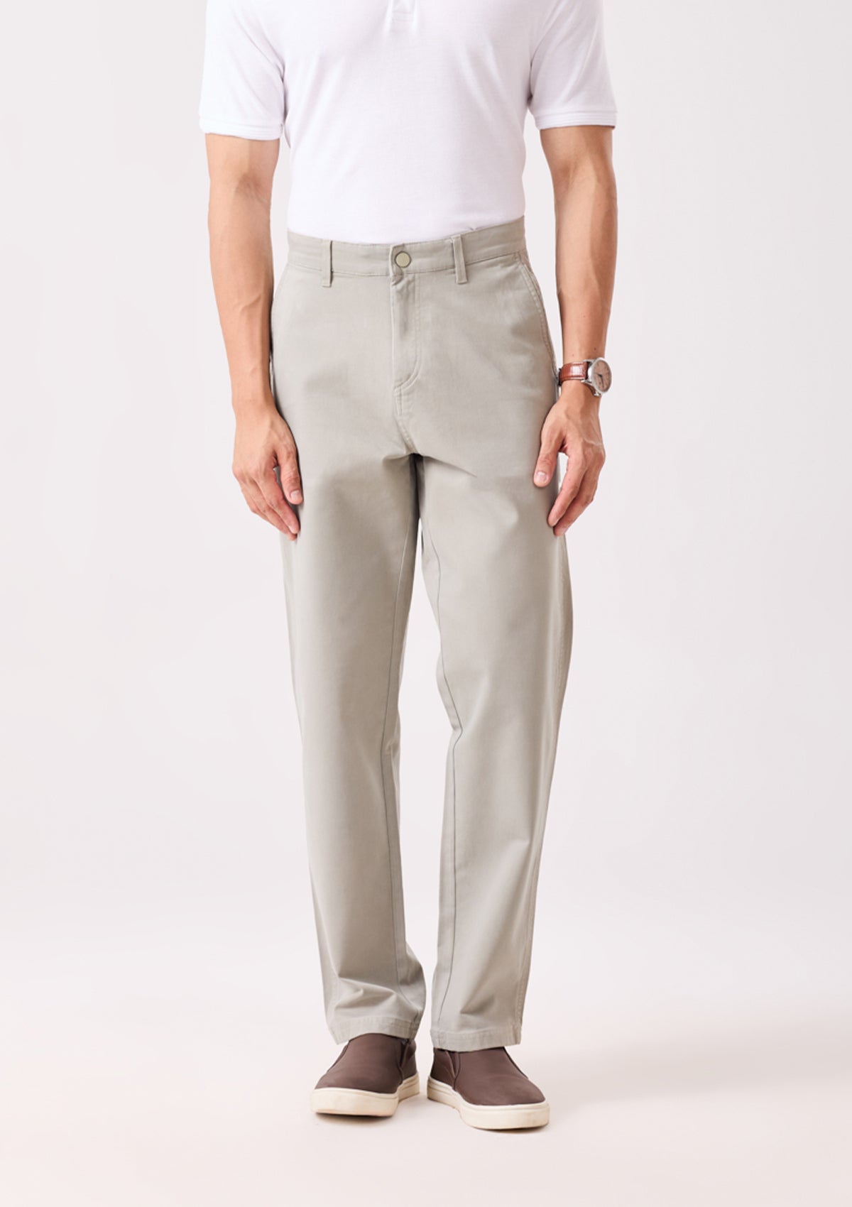 Grey Overdyed Chinos
