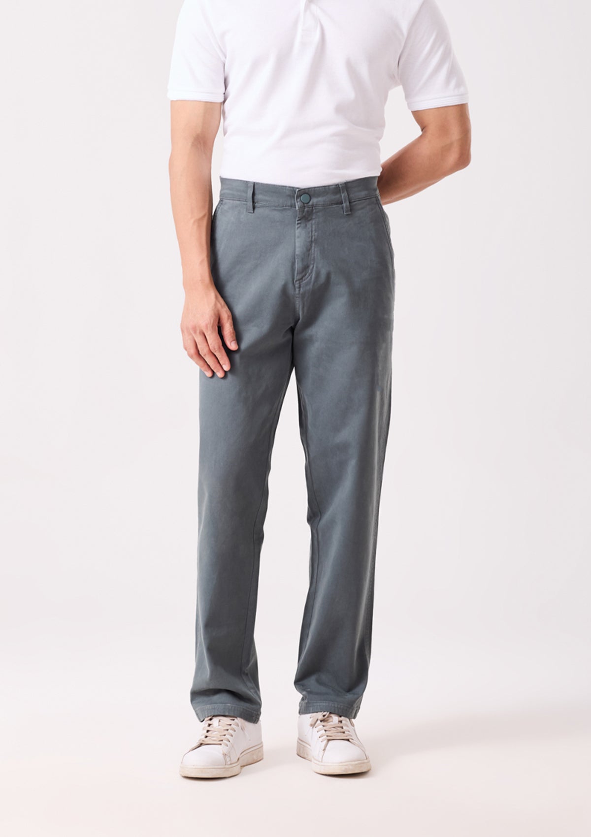 Teal Overdyed Chinos
