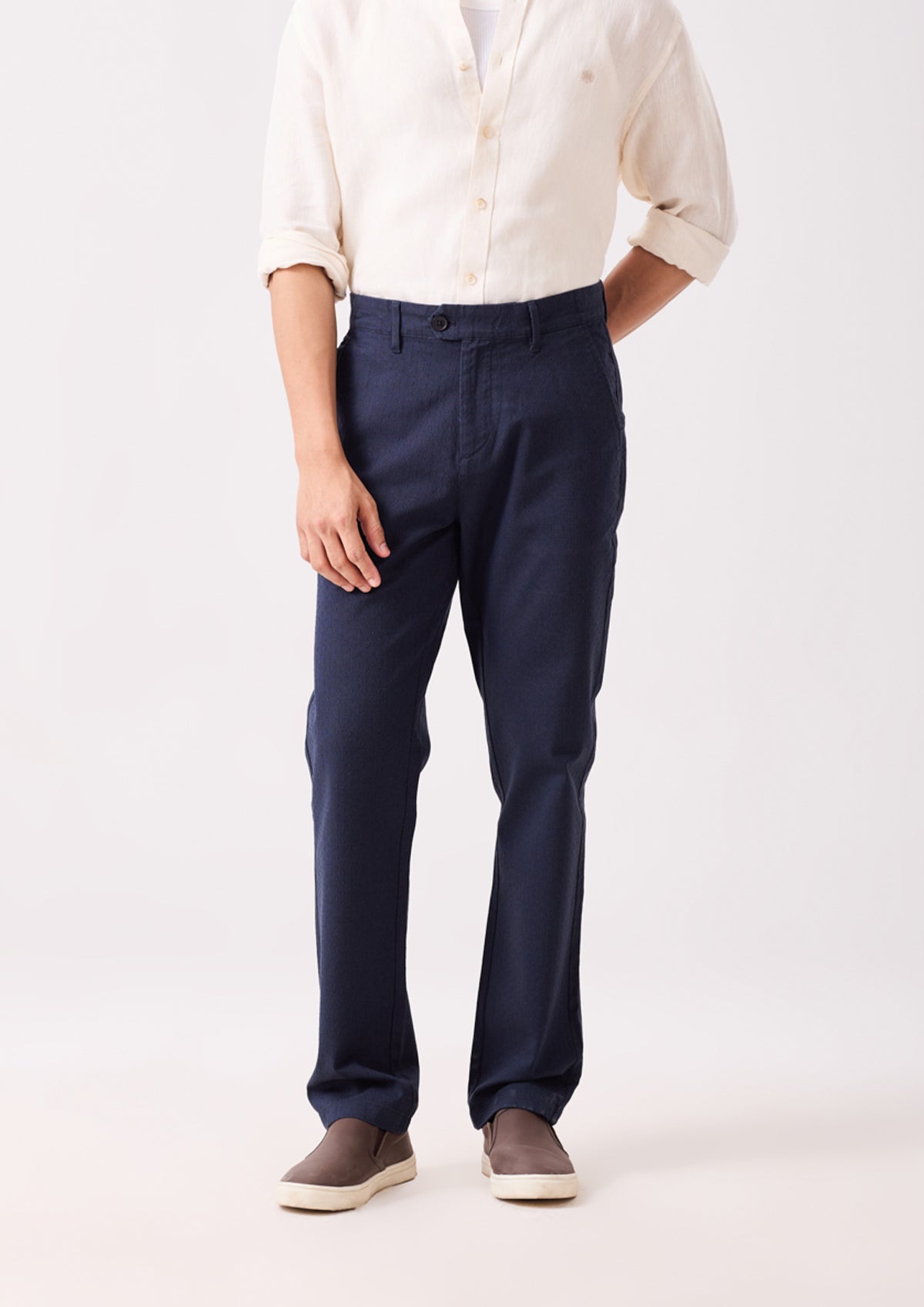Navy Everyday Essential Cotton Dobby Chino