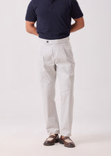 Ash Grey Napoli Pleated Trouser