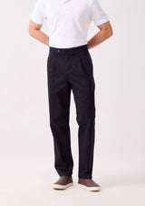 Black Napoli Pleated Trouser