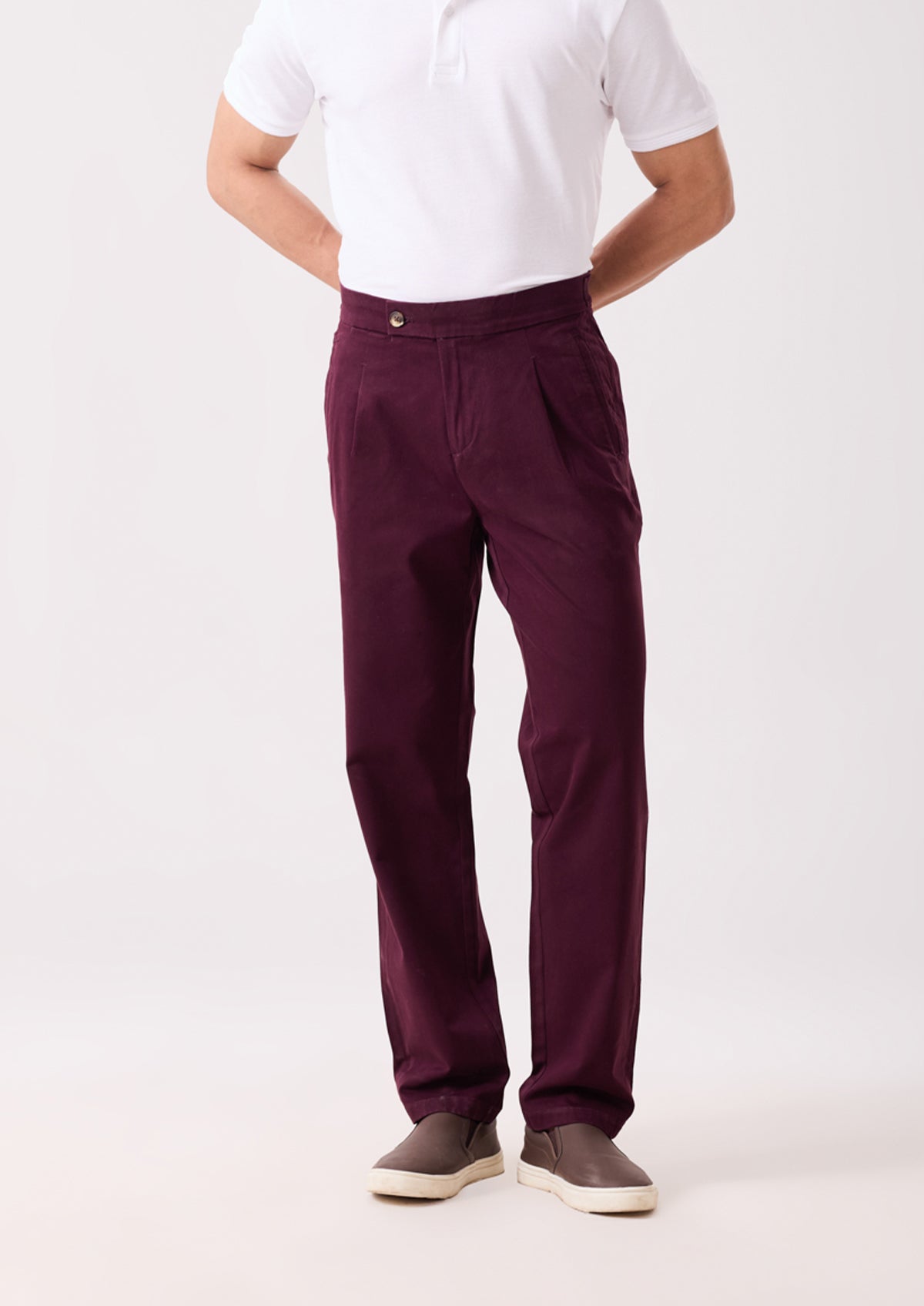 Bordeaux Napoli Pleated Trouser