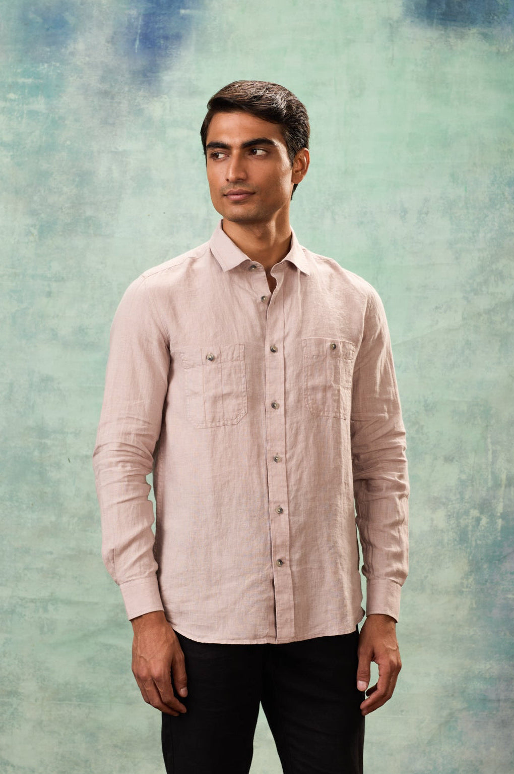 Taupe Full Sleeve Safari Shirt
